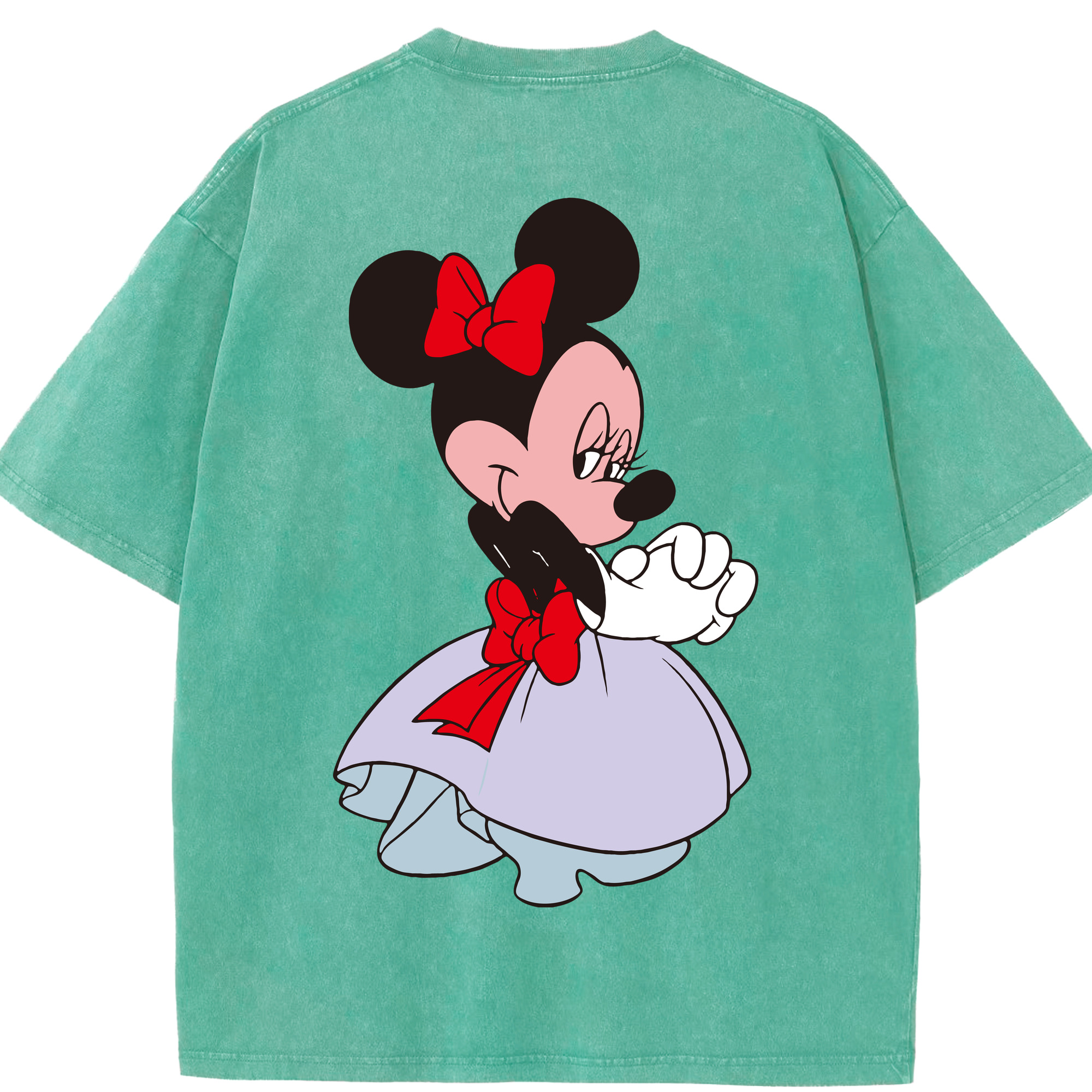 （画像用） ミッキーマウス Mickey Mouse 綿100% ヴィンテージ風 半袖Tシャツ（背面プリント）